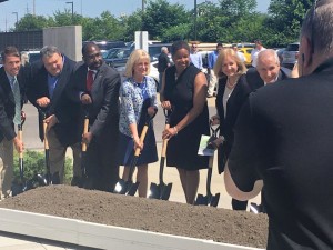 Official groundbreaking for new infill Boyle MetroLink Station in Cortex area. 