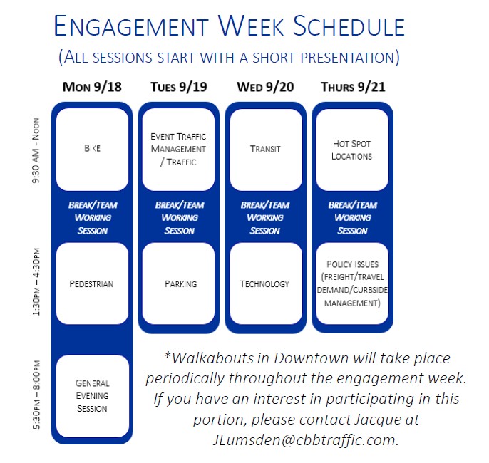 engagement week updated schedule
