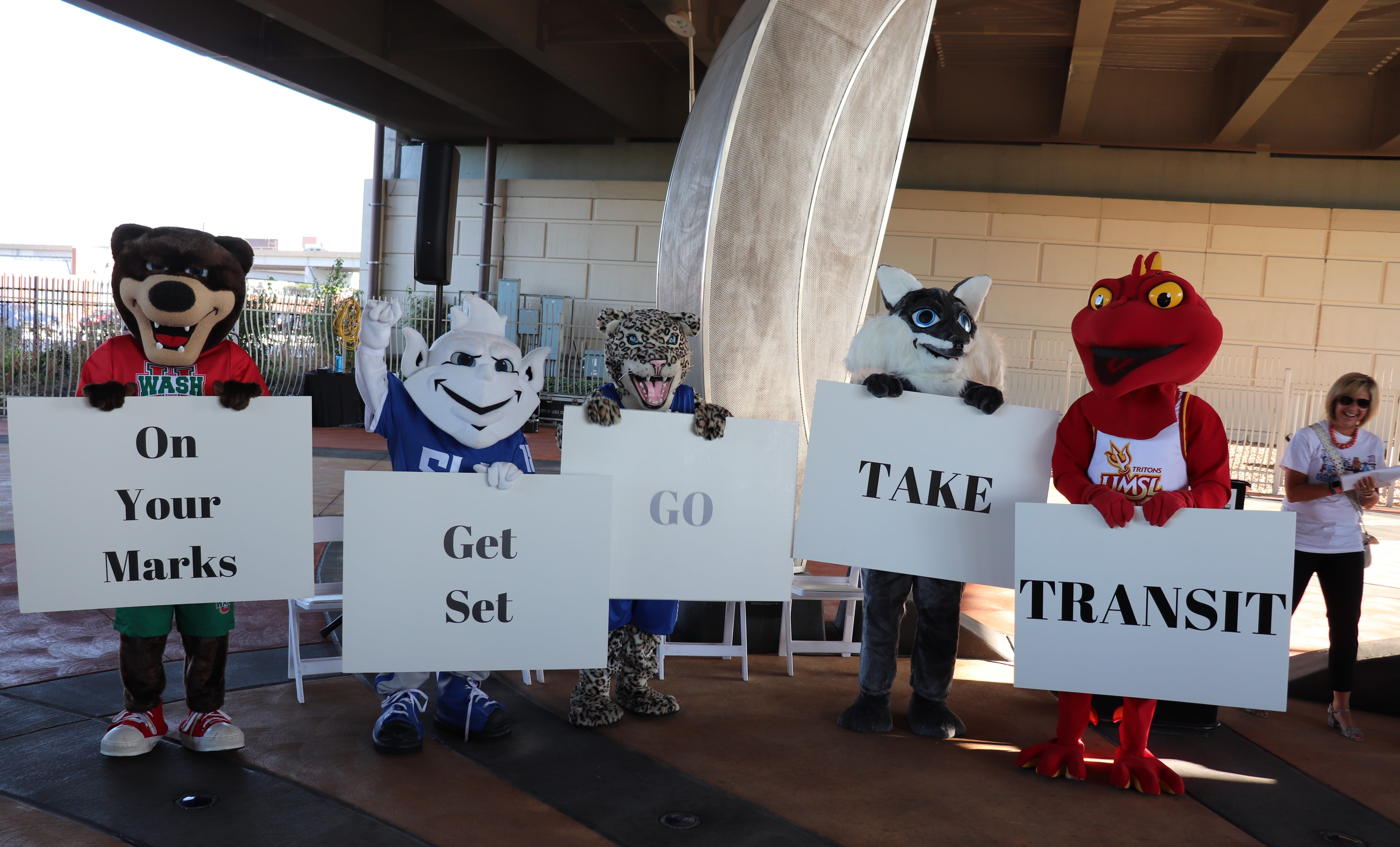 Mascots with Signs 2-min